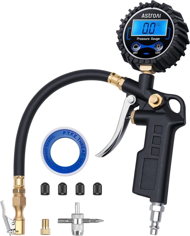 Detalle de AstroAI Digital Tire Pressure Gauge 3-250 PSI 📏