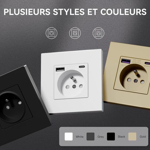 Detalle 2 de BSEED Prise avec USB C 20W ⚡