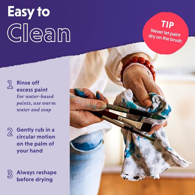 Thumbnail 4 de Crafts 4 All Acrylic Paint Brushes Pack of 18