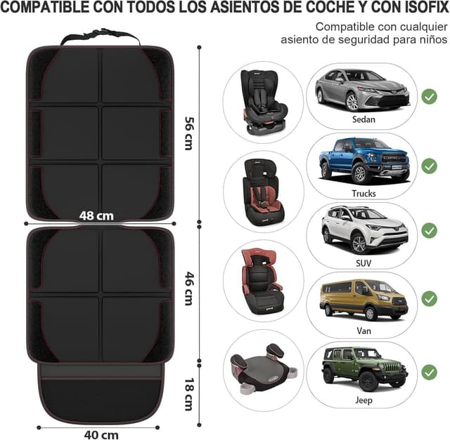 Detalle 2 de Gimars XL Protector asiento coche 48×56 cm
