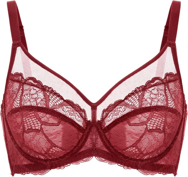 Thumbnail 6 de DOBREVA Femme soutien-gorge transparent à armatures minimiseur en dentelle bralette