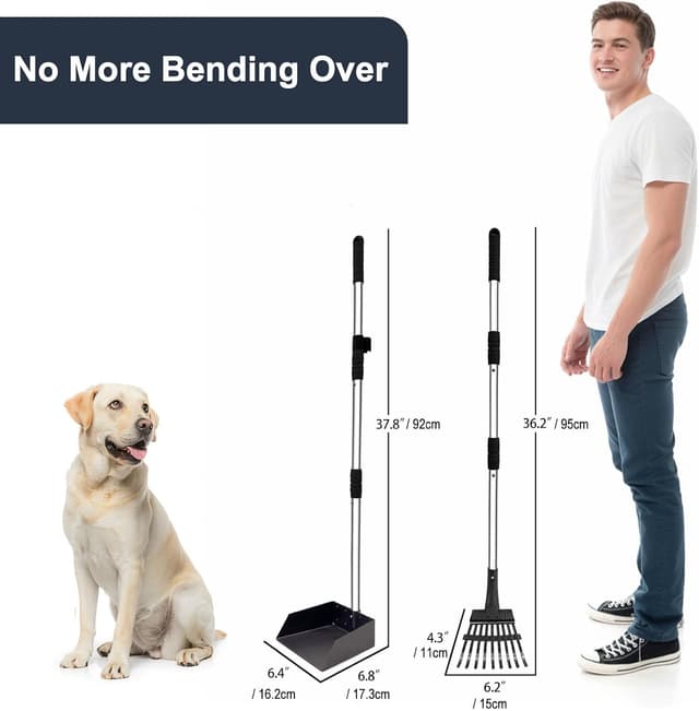 Detalle de Niubya Dog Pooper Scooper 96cm adjustable