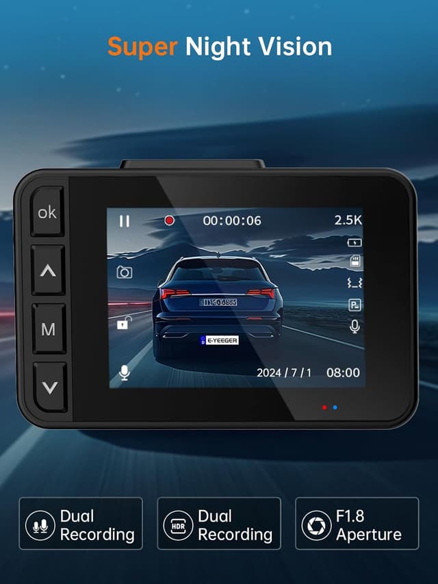 Thumbnail 4 de E-YEEGER S50 2.5K Dual Dash Cam