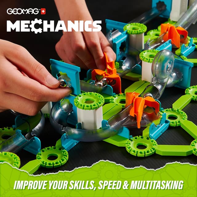 Thumbnail 8 de Geomag Mechanics Motion Gears 🧠 Juego de Construcción Magnético de 160 Piezas