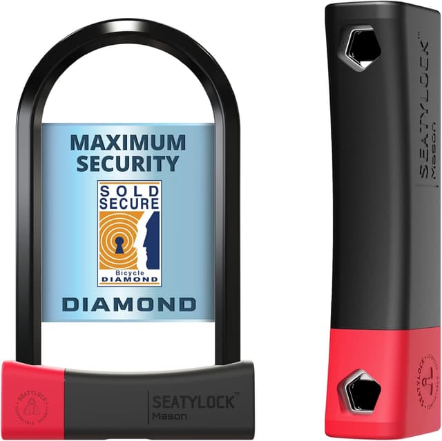 Detalle de Seatylock Mason antivol U vélo Seatylock Mason, niveau Sold Secure Diamond, ouverture 115 mm