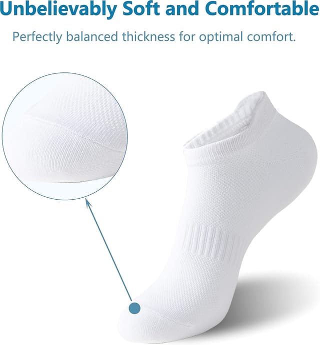 Detalle de Irisbear Women’s Ankle Socks (6 Pairs) Low Cut Tab & No-Show Athletic Running Socks