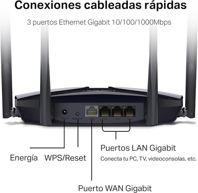 Thumbnail 3 de Mercusys MR3000X Router WiFi 6 3000Mbps 🌐
