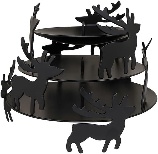 Thumbnail 4 de Reindeer Pillar Candle Holder Set 3-Piece