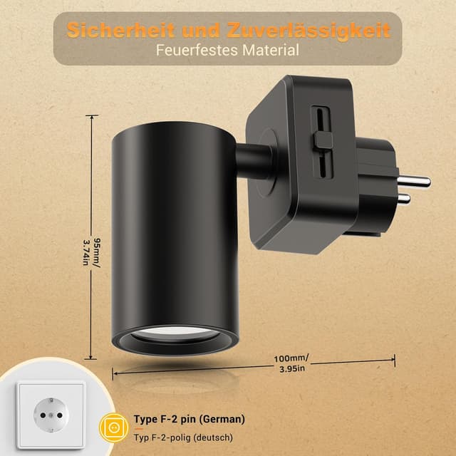 Thumbnail 5 de JandCase Nachtlicht Steckdose 320° Drehbar