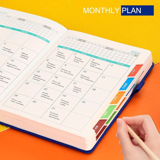 Detalle 1 de Kalender 2026 A5 Tagebuch mit Tagesplan