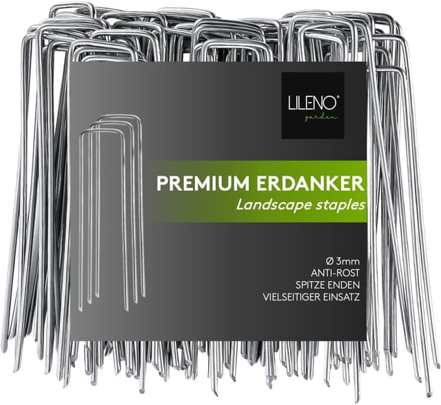 Detalle de LILENO HOME Unkrautvlies Erdnägel 14 x 3 cm