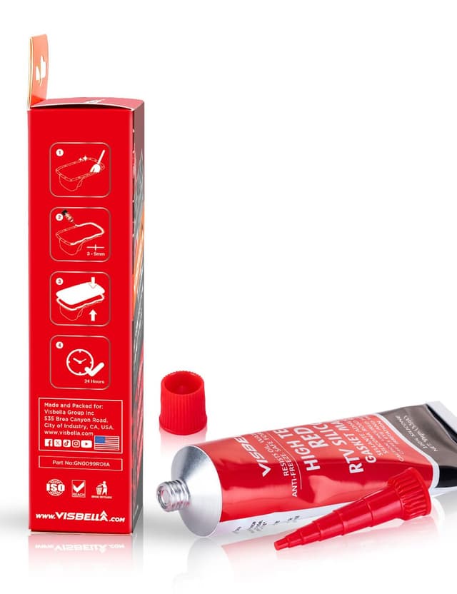 Thumbnail 2 de Visbella Hochtemperatur RTV Dichtung 99 g Rot