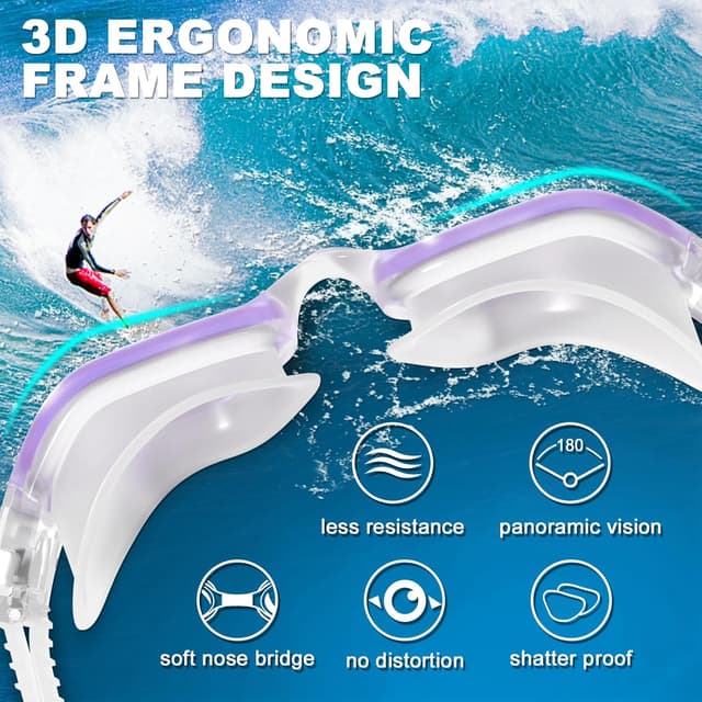 Detalle 2 de HotSrace Occhialini da nuoto antiappannamento