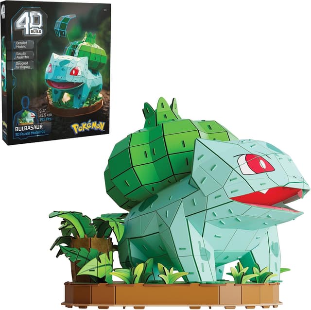 Detalle de Puzzle 3D 4D Build Pokémon – Maquette Bulbizarre (195 pièces)