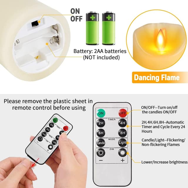 Thumbnail 2 de Koelaa Velas LED Pack 2 con mando 7.5x15 cm