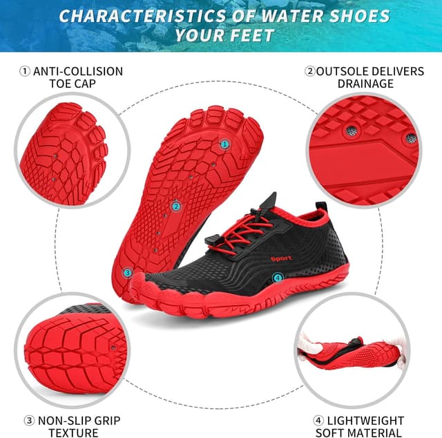 Detalle 2 de ZHR quick-dry aqua socks water shoes for women & men