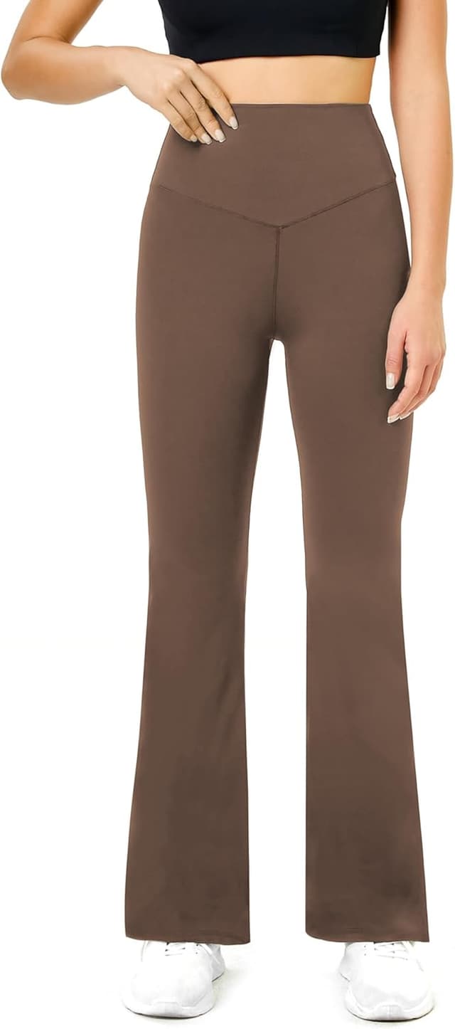 Detalle 2 de Glacspyg Yogahose Damen Flared Hohe Taille đ§â