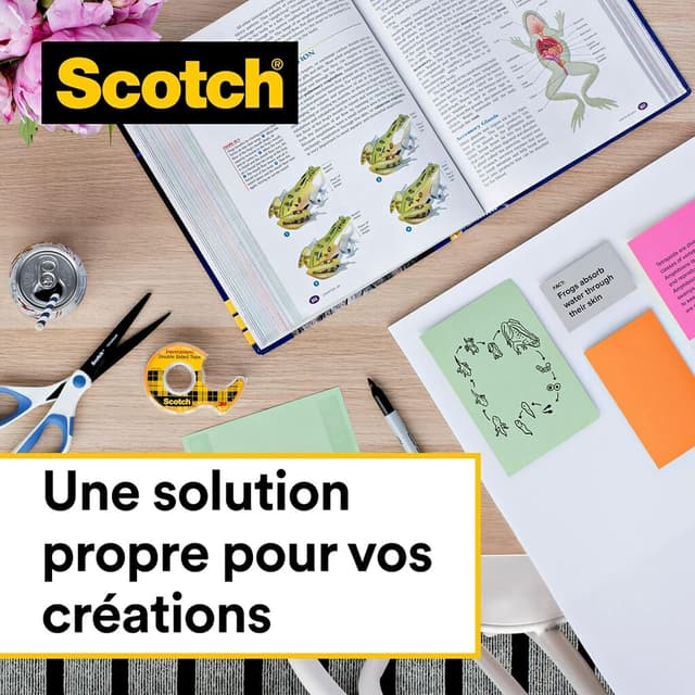 Thumbnail 6 de Scotch ruban adhésif double-face transparent 12 mm x 22,8 m (1 rouleau)