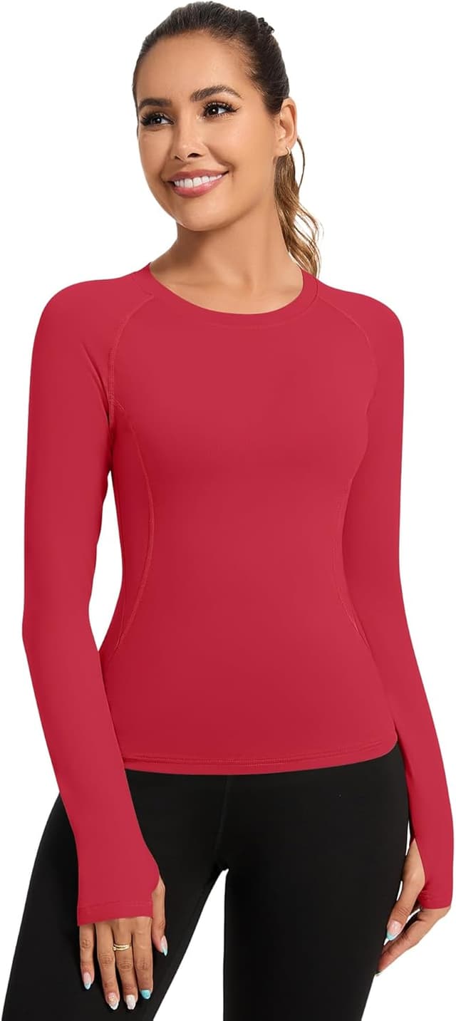 Detalle 2 de Rapbin Damen Sportshirt „T-Shirt“: Fitness-, Yoga- und Laufoberteil mit Rundhals
