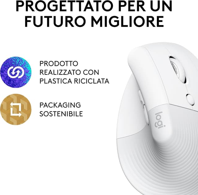 Thumbnail 4 de Logitech Lift Mouse ergonomico verticale senza fili, 4 tasti 🖱