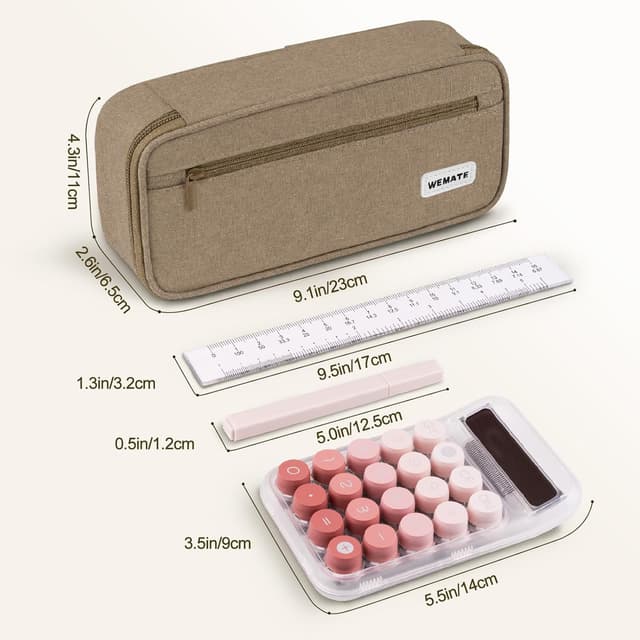 Thumbnail 4 de WEMATE Large Pencil Case 9x4.3in