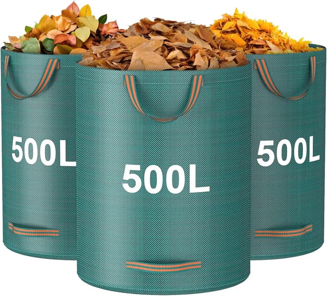 Imagen de Mokani sacchetti per rifiuti da giardino da 500 l, resistenti e pieghevoli, con manici en OfertitasTOP