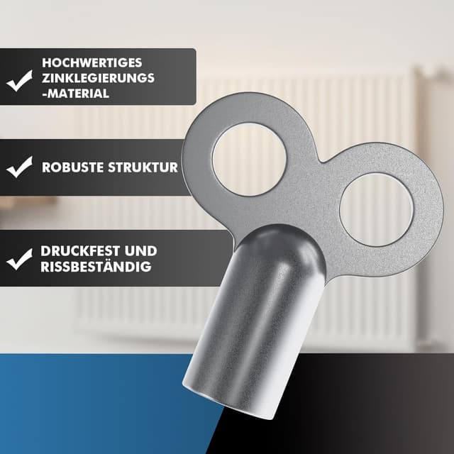 Detalle de Shinfly 4er Set Heizungsentlüftungsschlüssel (5 mm) für Heizkörper – aus Zinklegierung