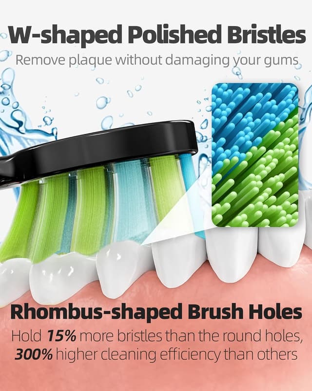 Detalle de 7AM2M Sonic Electric Toothbrush for Kids (Black) with 6 Brush Heads, 90-Day Battery and 5 Brushing Modes