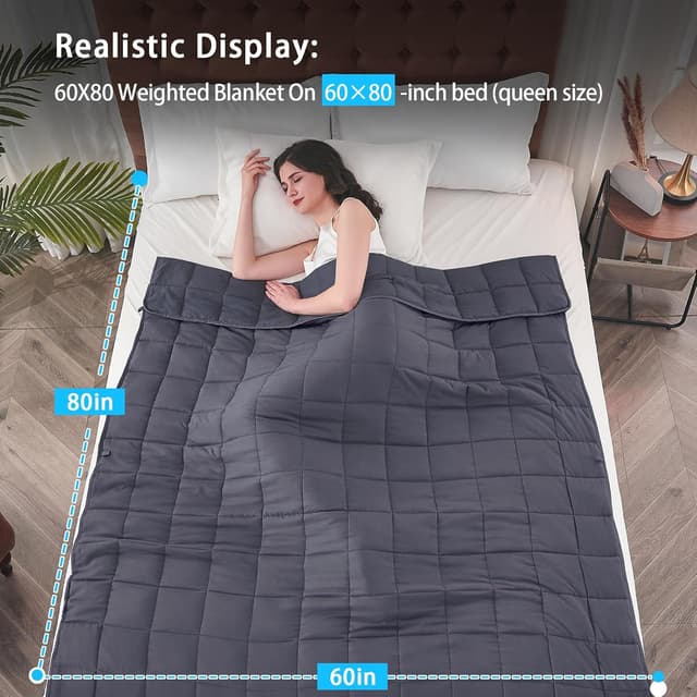 Detalle 2 de yescool Queen Weighted Blanket 20 lb