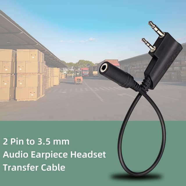 Thumbnail 6 de Retevis TCK01 cavo di trasferimento con auricolare 2 pin Kenwood ↔ jack 3,5 mm per walkie talkie compatibili