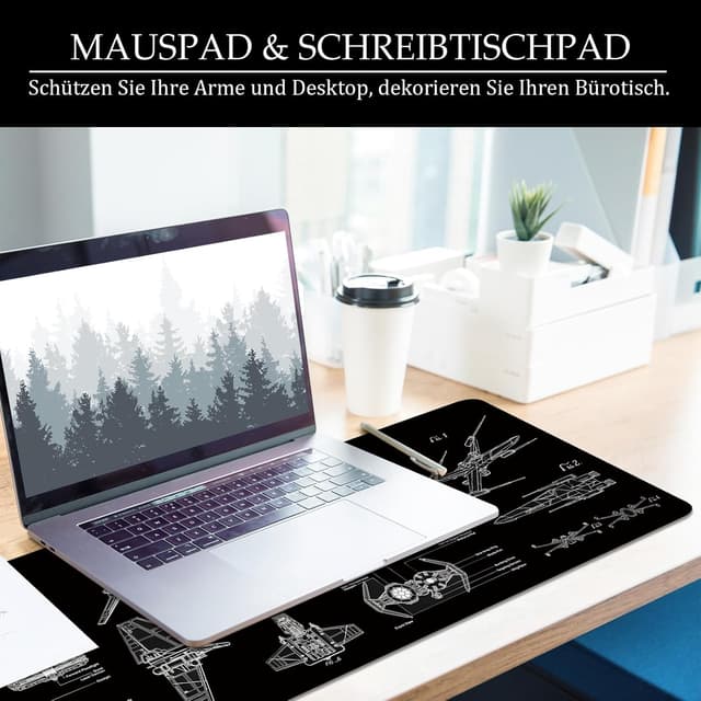 Thumbnail 5 de VYEUIAO Schwarz XL Gaming Mauspad 800x300mm