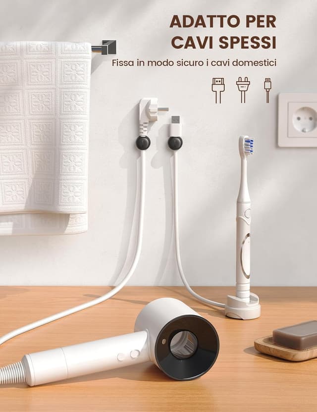 Thumbnail 5 de Lamicall Clip per Cavo 8mm 6 pezzi