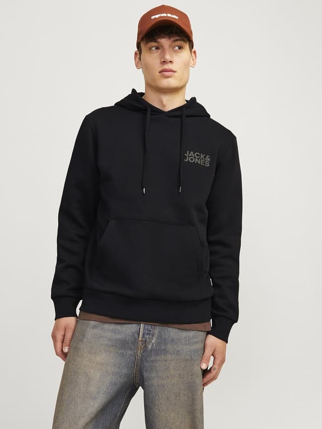 Detalle de Jack & Jones Jjecorp Logo Sweat Hooded Sweatshirt (standard fit) – 70% cotton/30% polyester