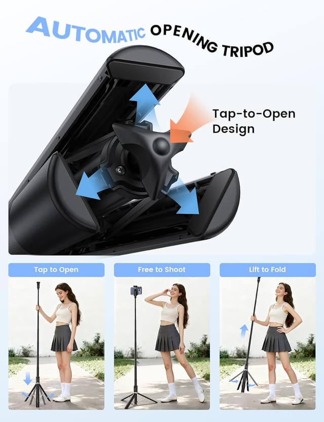 Detalle 2 de Lamicall Phone Tripod & Selfie Stick 65 in