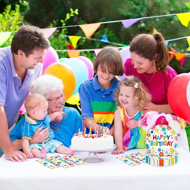 Thumbnail 3 de 7 inch birthday party plates set 40 pcs