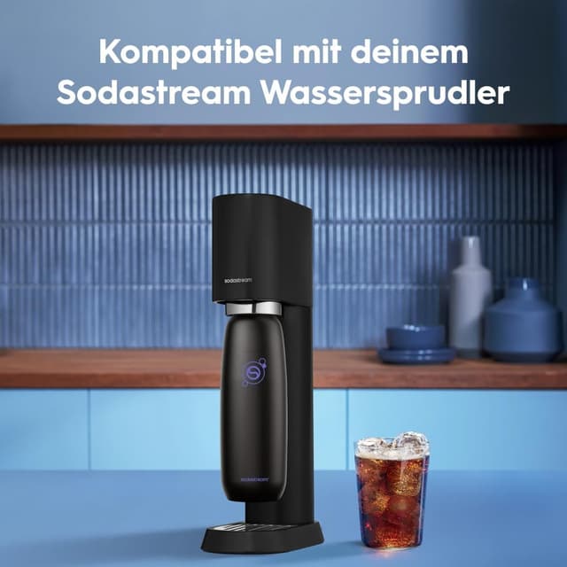 Detalle de SodaStream Fizz & Go Edelstahl (0,9 l) doppelwandige isolierte Sprudelflasche – Black