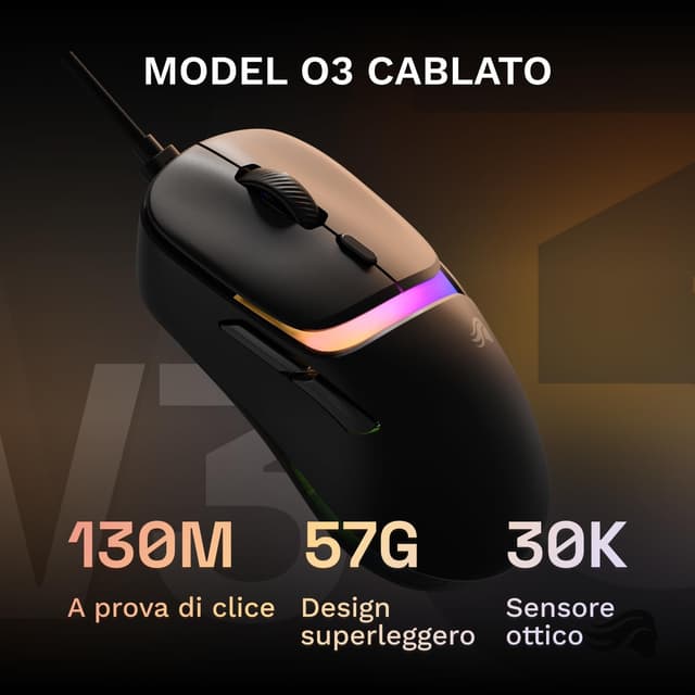 Detalle 2 de GLORIOUS Model D3 mouse gaming 57 g