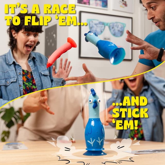 Detalle 2 de Big Potato Chicken vs Hotdog: The Ultimate Challenge Party Game board game for flipping-fun nights