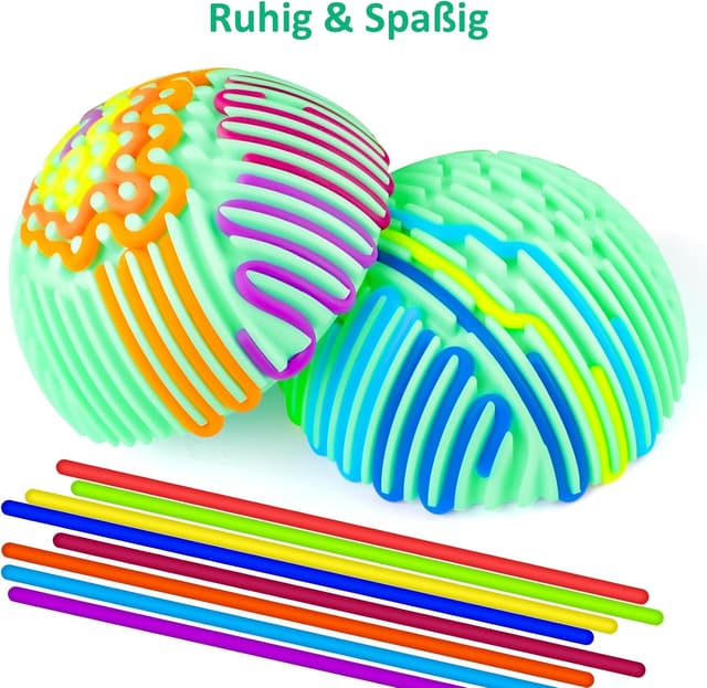 Detalle 2 de Pelota sensorial 16 tiras color azul