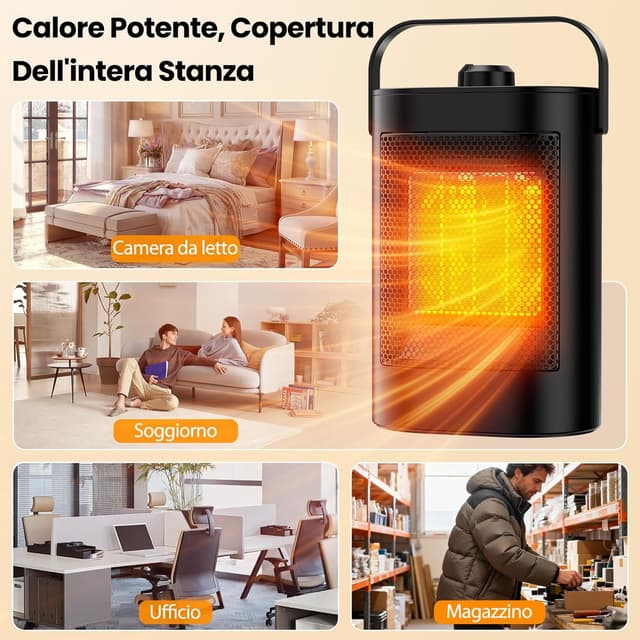 Detalle 2 de YOOKESEN Stufetta elettrica 1500W PTC