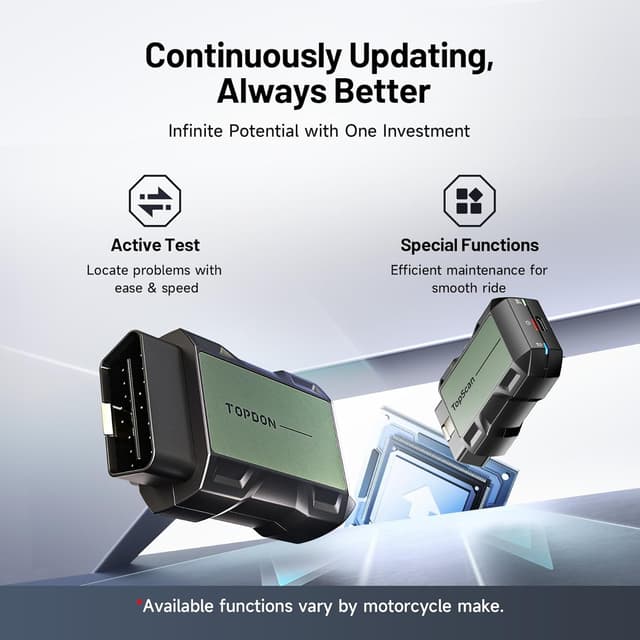 Thumbnail 5 de TOPDON TopScan Moto Outil diagnostic OBD2 Bluetooth