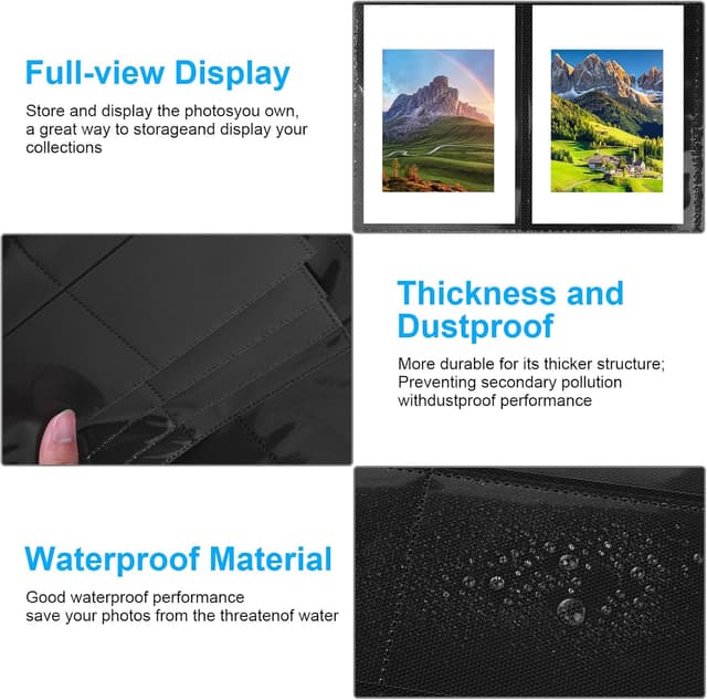 Detalle de Album photo Flintronic pour film 3 pouces (160 poches, 20 autocollants) — pour Instax Mini, Polaroid, Kodak