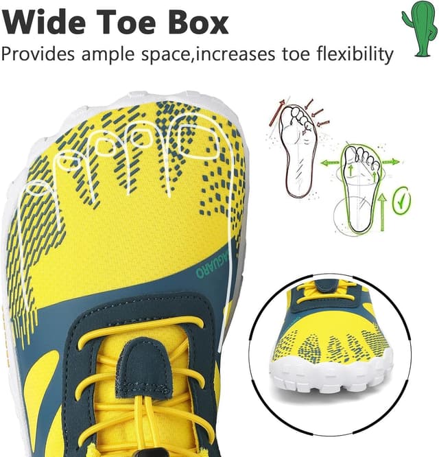 Detalle de Saguaro scarpe da piedi nudi minimaliste con punta larga e suola a caduta zero