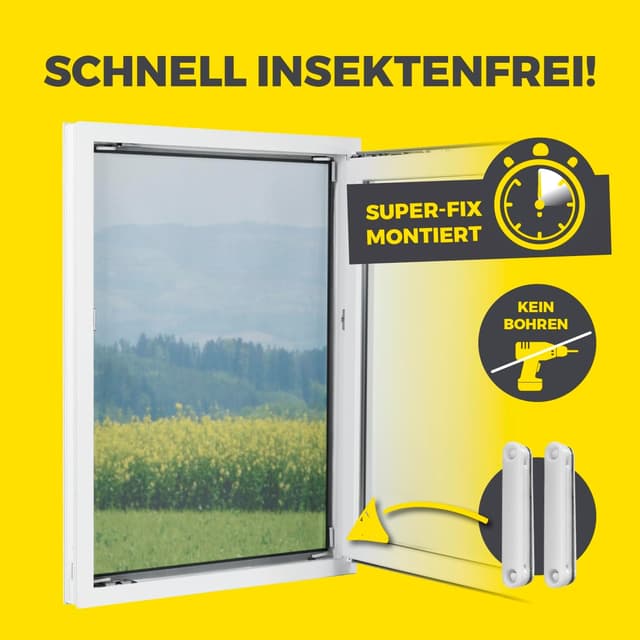 Detalle de EASYmaxx Insect Protect Magnetplättchen zum Kleben (12 Stück) für Fliegengitter am Fenster