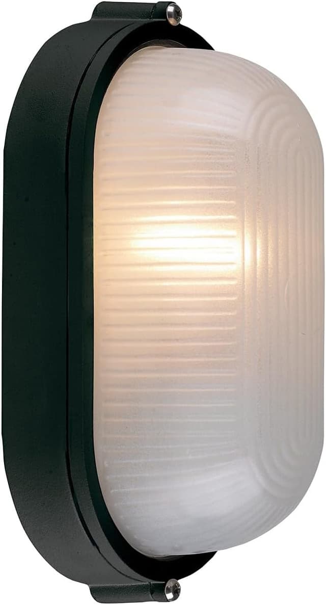 Detalle de MULANDI Nautical Bulkhead Light outdoor marine flush mount with frosted glass lens (E27)