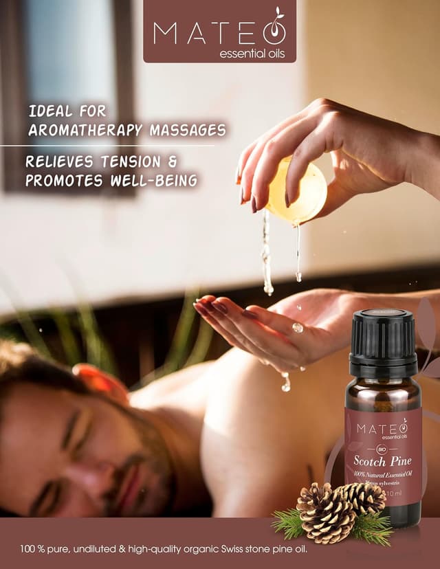 Detalle de MateoEssentialOils Olio essenziale naturale di Pino silvestre (Pinus sylvestris) – 10 ml