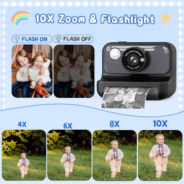 Detalle 2 de Hangrui appareil photo instantané enfant 2.4 pouces