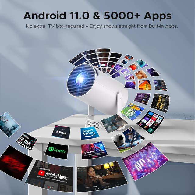 Thumbnail 2 de Proiettore portatile projector 1080P 4K WiFi 6 220°