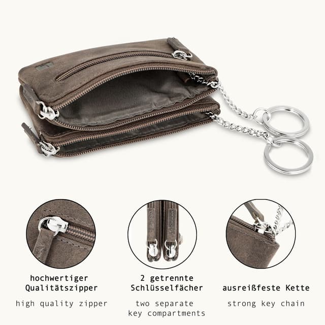 Detalle 2 de LEDEROW XXL Schlüsseltasche aus echtem Leder