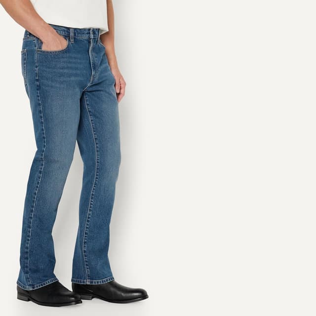 Detalle 2 de Amazon Essentials Herren Slim-Fit Bootcut-Jeans mit geringem Stretchanteil